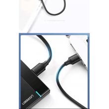 绿联 Micro USB3.0数据线三星note3/s5手机充电线适用东芝希捷西数移动硬盘盒子连接线 type-c款黑色 圆线 1米